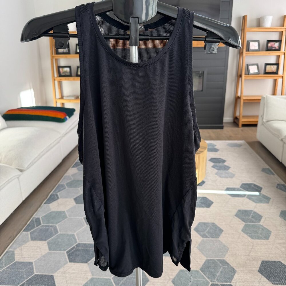 Zella All Day Black Mesh Back Athletic Tank Top